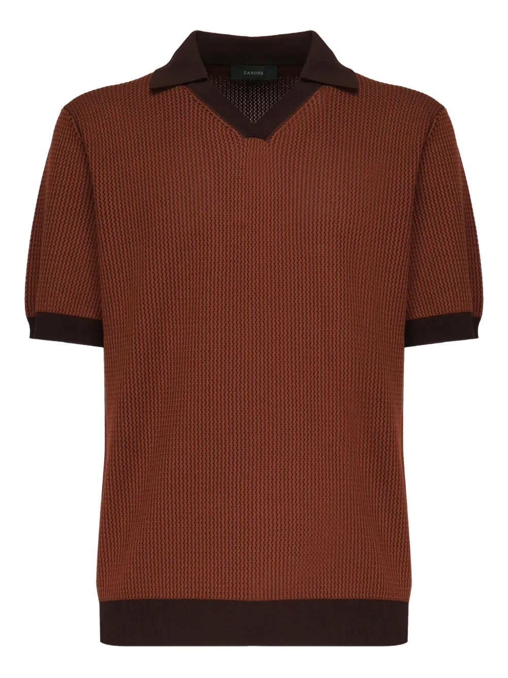 Фактурная рубашка поло Zanone, коричневый
Фактурная рубашка поло Zanone, коричневый