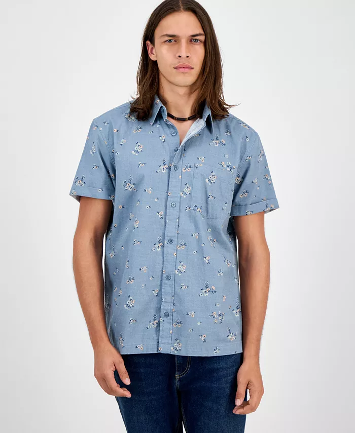 Мужская футболка с коротким рукавом и цветочным принтом Sun + Stone, синий
Мужская футболка с коротким рукавом и цветочным принтом Sun + Stone, синий