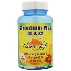 Nature's Life Стронций плюс D3 и K2 60 таблеток
Nature's Life Стронций плюс D3 и K2 60 таблеток