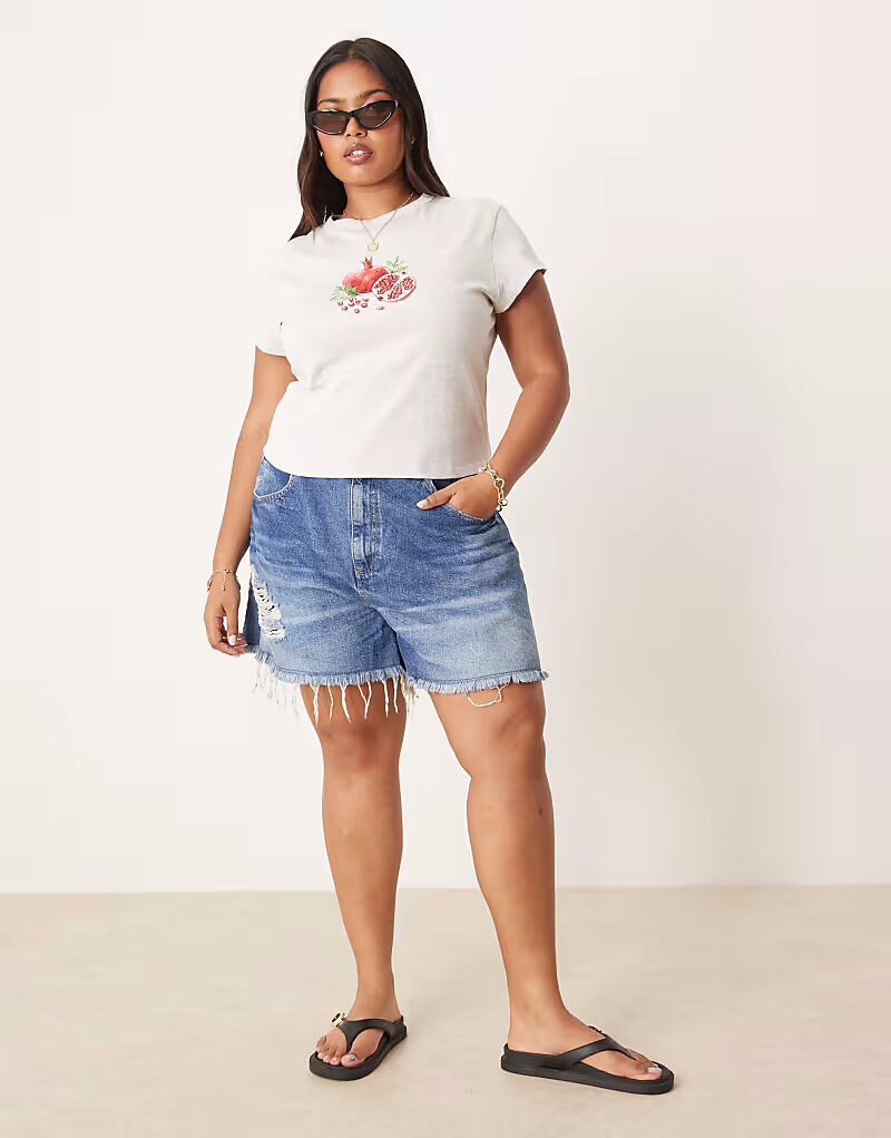 Джинсовые шорты Curve удлиненного силуэта, темно-синего оттенка, с рваным краем Asos Curve
Джинсовые шорты Curve удлиненного силуэта, темно-синего оттенка, с рваным краем Asos Curve