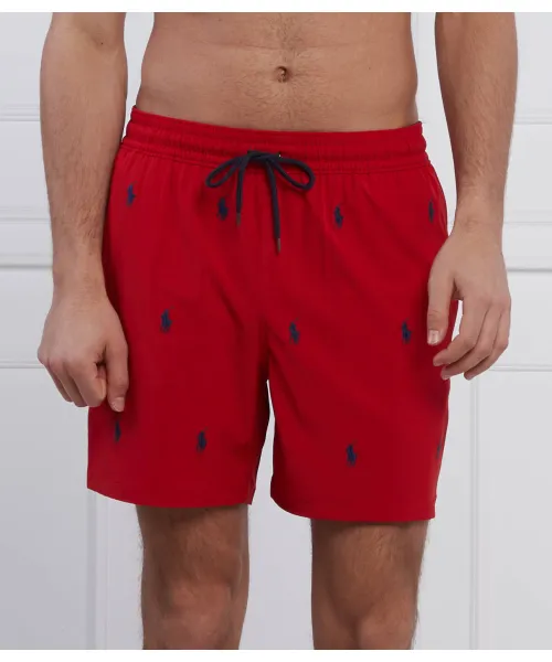 Плавки-Шорты Traveler Regular fit Polo Ralph Lauren, красный 
Плавки-Шорты Traveler Regular fit Polo Ralph Lauren, красный