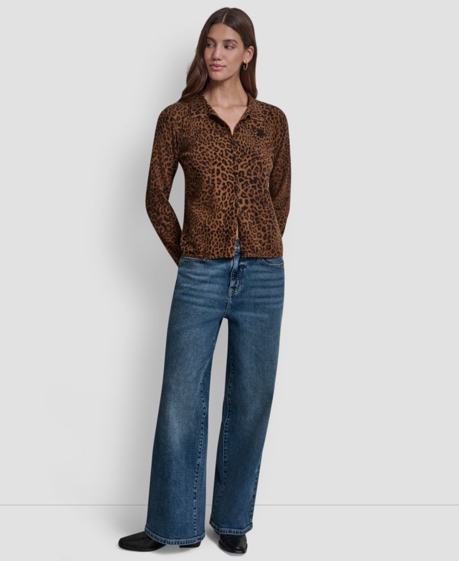 Женский мини-кардиган с леопардовым принтом DKNY Jeans, Burnt Sugar Combo
Женский мини-кардиган с леопардовым принтом DKNY Jeans, Burnt Sugar Combo