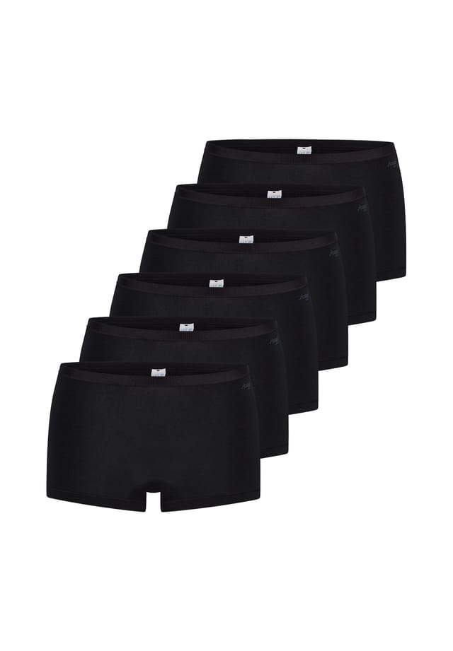 Короткие трусы 6 пар в упаковке на каждый день хлопок Sloggi, черный 
Короткие трусы 6 пар в упаковке на каждый день хлопок Sloggi, черный
