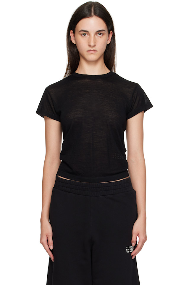 Прозрачная шерстяная футболка Mm6 Maison Margiela, черный
Прозрачная шерстяная футболка Mm6 Maison Margiela, черный