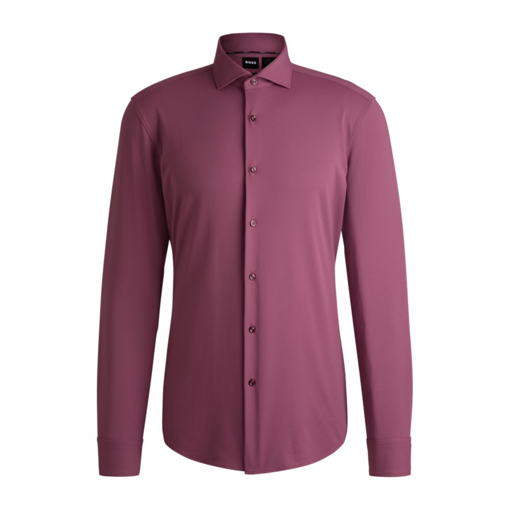 Рубашка облегающего кроя из структурированного эластичного трикотажа BOSS, темно-розовый
Рубашка облегающего кроя из структурированного эластичного трикотажа BOSS, темно-розовый