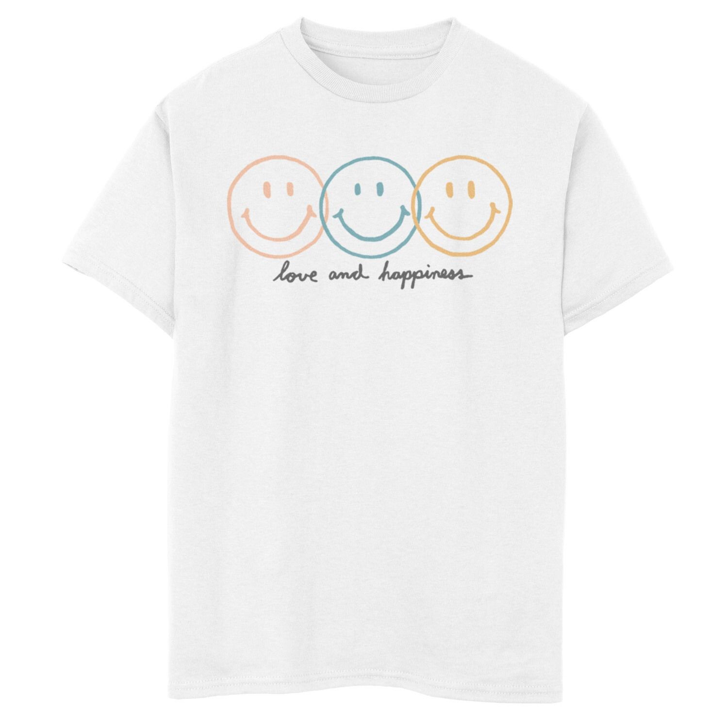 Модная футболка с рисунком «Любовь и счастье» для мальчиков 8–20 лет Licensed Character 
Модная футболка с рисунком «Любовь и счастье» для мальчиков 8–20 лет Licensed Character