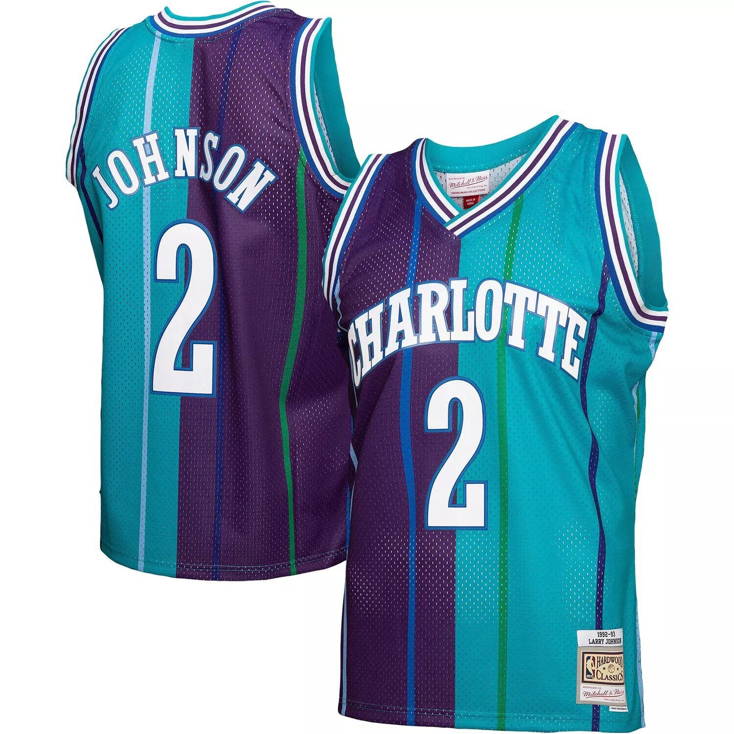 Мужская майка Mitchell & Ness Larry Johnson бирюзового/фиолетового цвета Charlotte Hornets Hardwood Classics 1992-93 с разрезом Swingman, Фиолетовый, Мужская майка Mitchell & Ness Larry Johnson бирюзового/фиолетового цвета Charlotte Hornets Hardwood Class
Мужская майка Mitchell & Ness Larry Johnson бирюзового/фиолетового цвета Charlotte Hornets Hardwood Classics 1992-93 с разрезом Swingman, Фиолетовый, Мужская майка Mitchell & Ness Larry Johnson бирюзового/фиолетового цвета Charlotte Hornets Hardwood Class