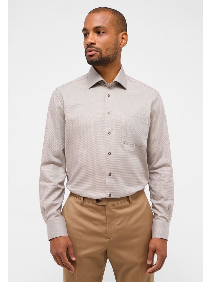 Eterna Рубашка - современный крой - бежевого цвета
Eterna Рубашка - современный крой - бежевого цвета