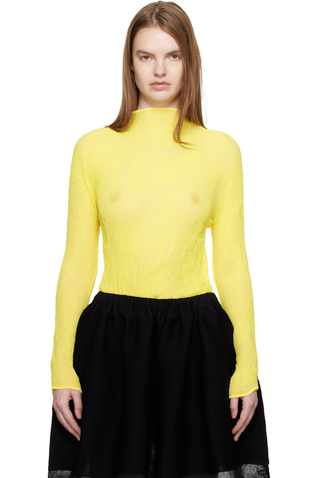 Топ из шифона с перекрученными нитями (3 шт.) Issey Miyake, желтый
Топ из шифона с перекрученными нитями (3 шт.) Issey Miyake, желтый