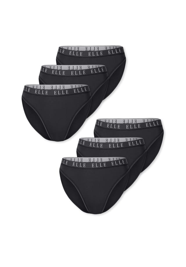Трусы с высоким вырезом - логотип Elle, черный
Трусы с высоким вырезом - логотип Elle, черный