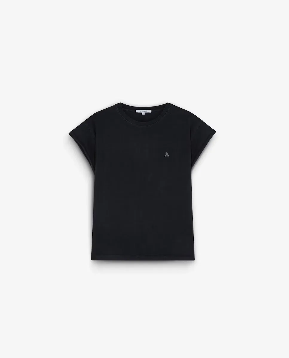 Женская футболка из хлопка с короткими рукавами Scalpers, чёрный
Женская футболка из хлопка с короткими рукавами Scalpers, чёрный