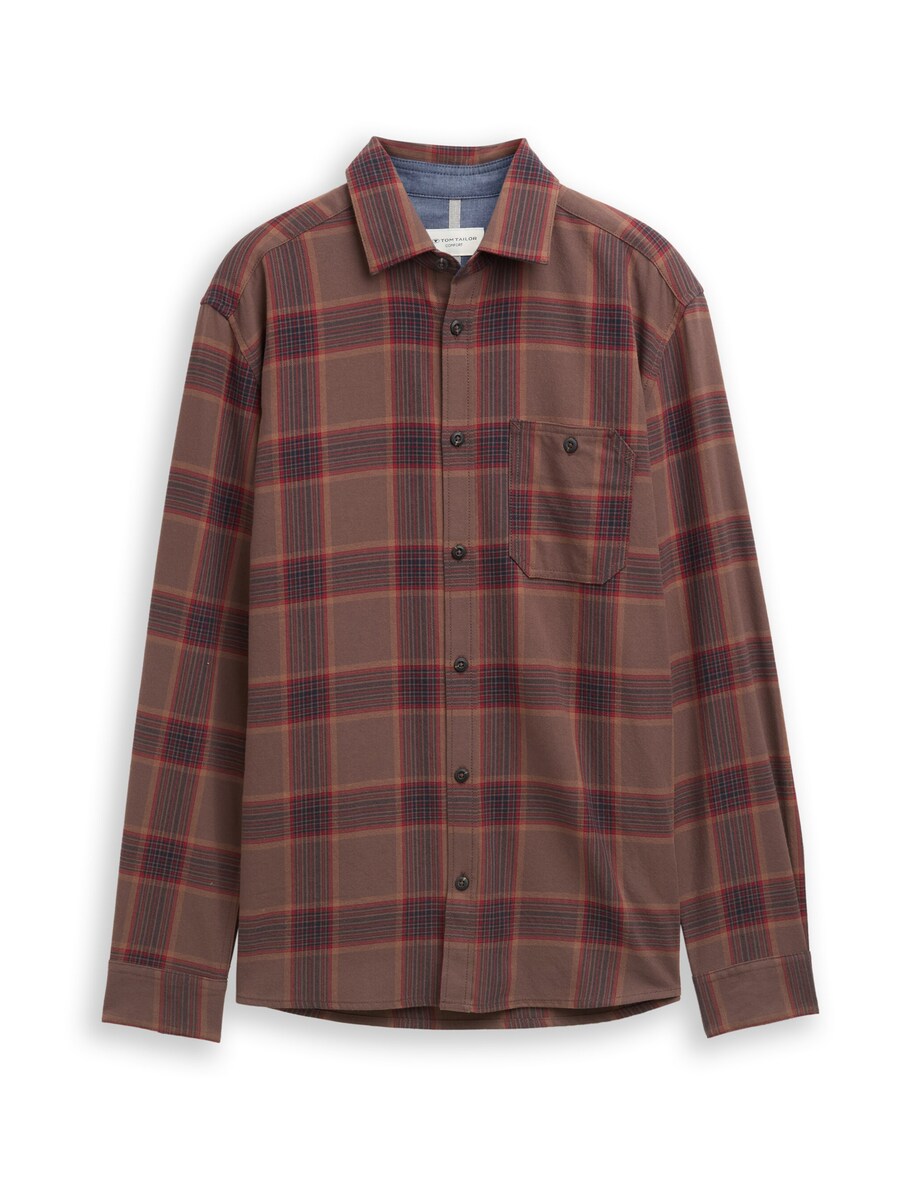 Рубашка на пуговицах Comfort fit TOM TAILOR, шоколадный/капучино
Рубашка на пуговицах Comfort fit TOM TAILOR, шоколадный/капучино