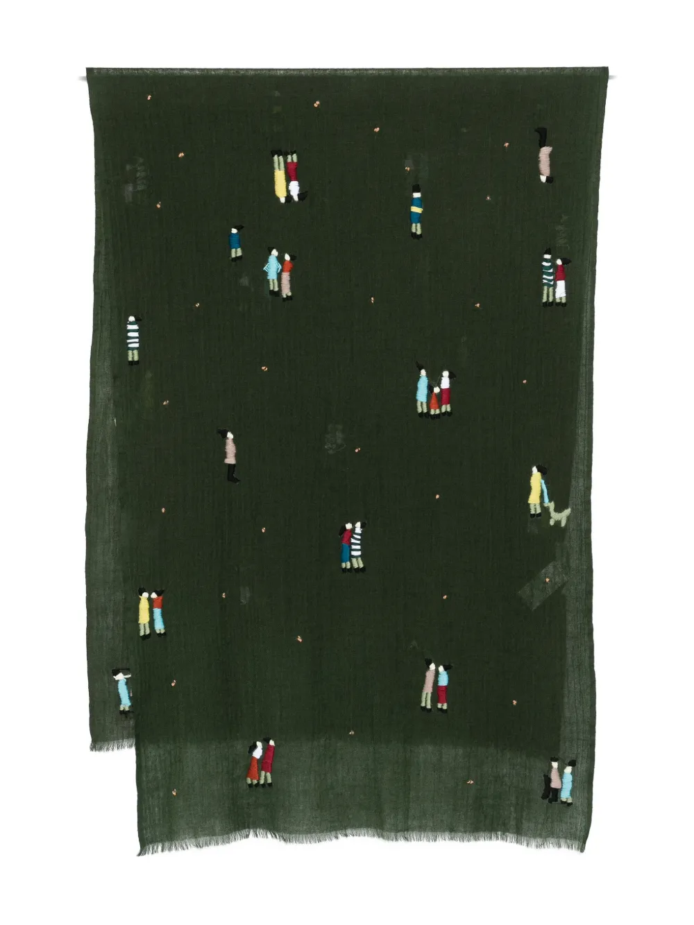 Вышитый шарф с необработанными краями Sgombero Cantine, зеленый
Вышитый шарф с необработанными краями Sgombero Cantine, зеленый