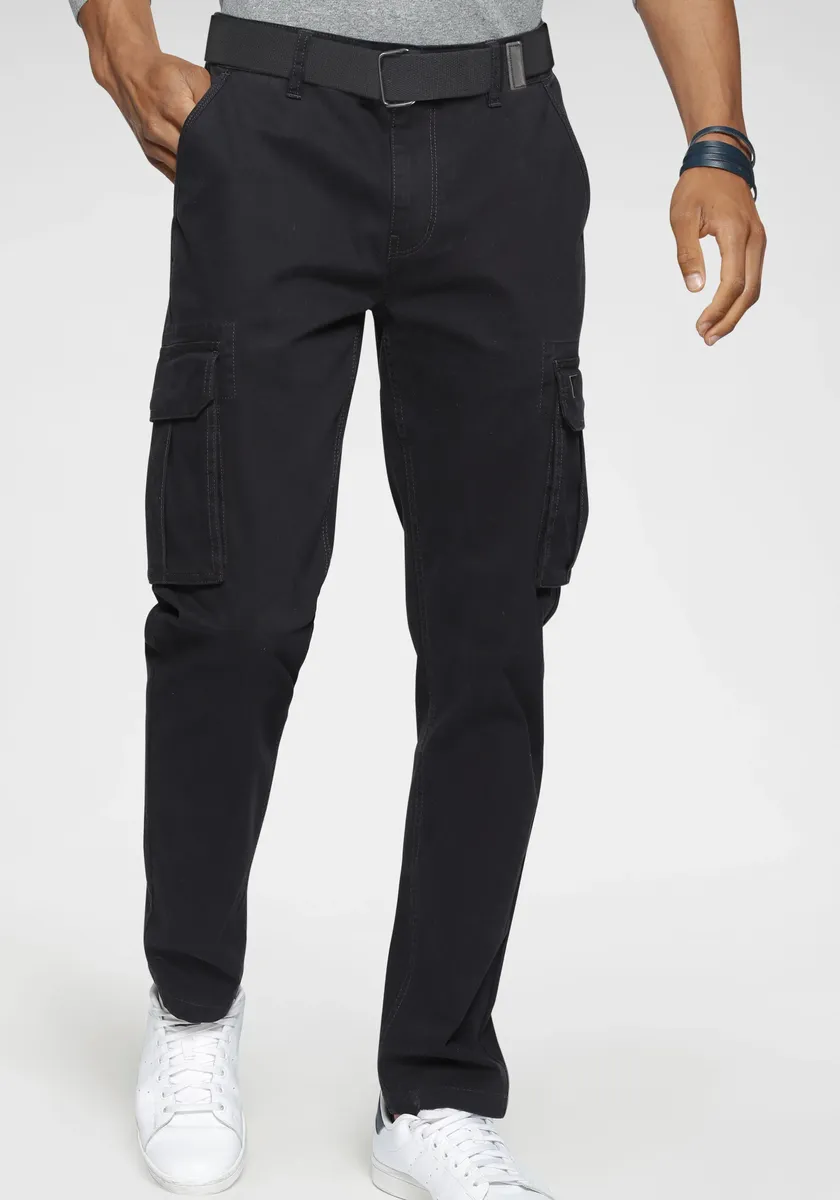 Брюки-карго H.I.S (комплект, 2 шт., со съемным ремнем), черный
Брюки-карго H.I.S (комплект, 2 шт., со съемным ремнем), черный