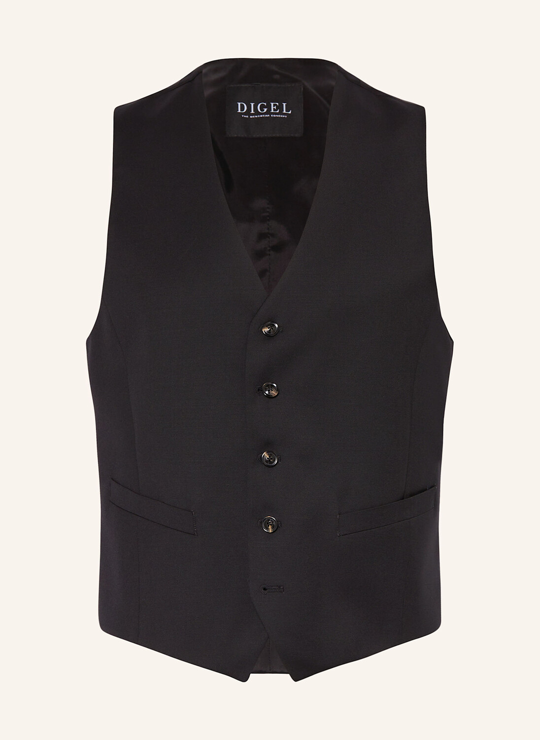 Костюмный жилет современного кроя Digel, черный 
Костюмный жилет современного кроя Digel, черный