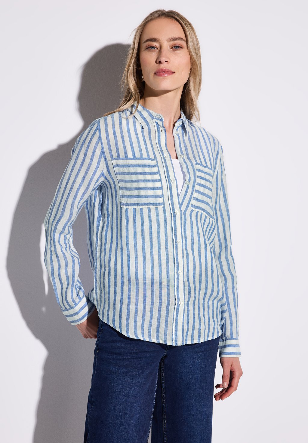 Рубашка GESTREIFTE Street One, металлик синий
Рубашка GESTREIFTE Street One, металлик синий