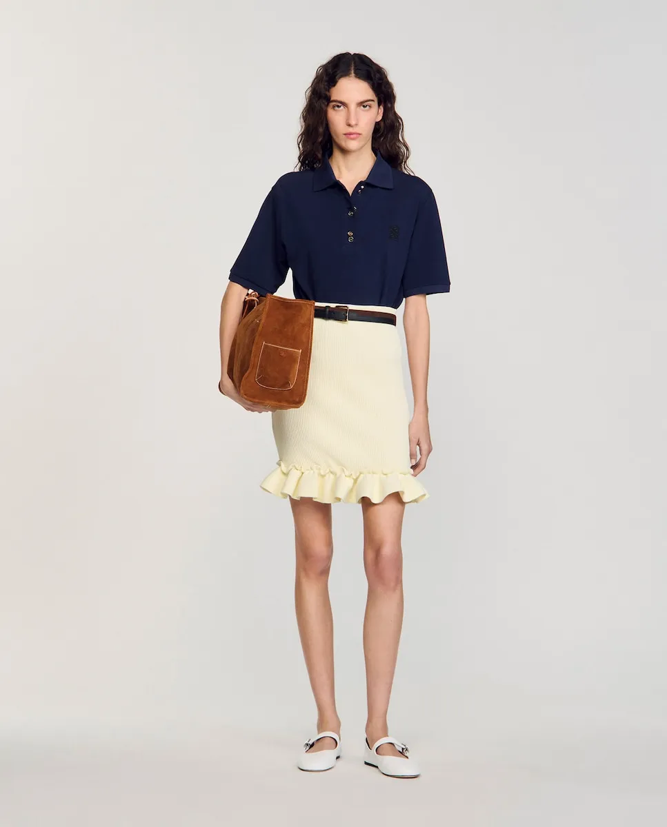 Юбка трикотажная с воланом Sandro, жёлтый
Юбка трикотажная с воланом Sandro, жёлтый