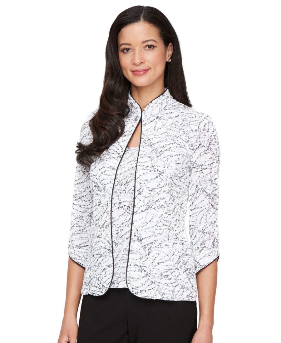 Комплект из куртки и топа с принтом Alex Evenings, White/Black
Комплект из куртки и топа с принтом Alex Evenings, White/Black