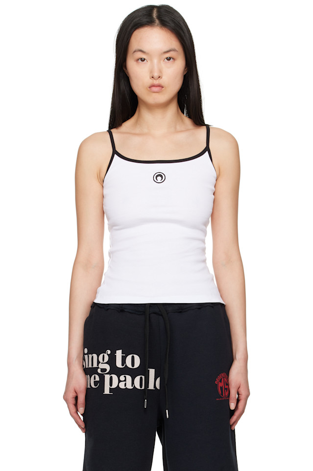 Футболка-майка с логотипом Moon Marine Serre, белый 
Футболка-майка с логотипом Moon Marine Serre, белый