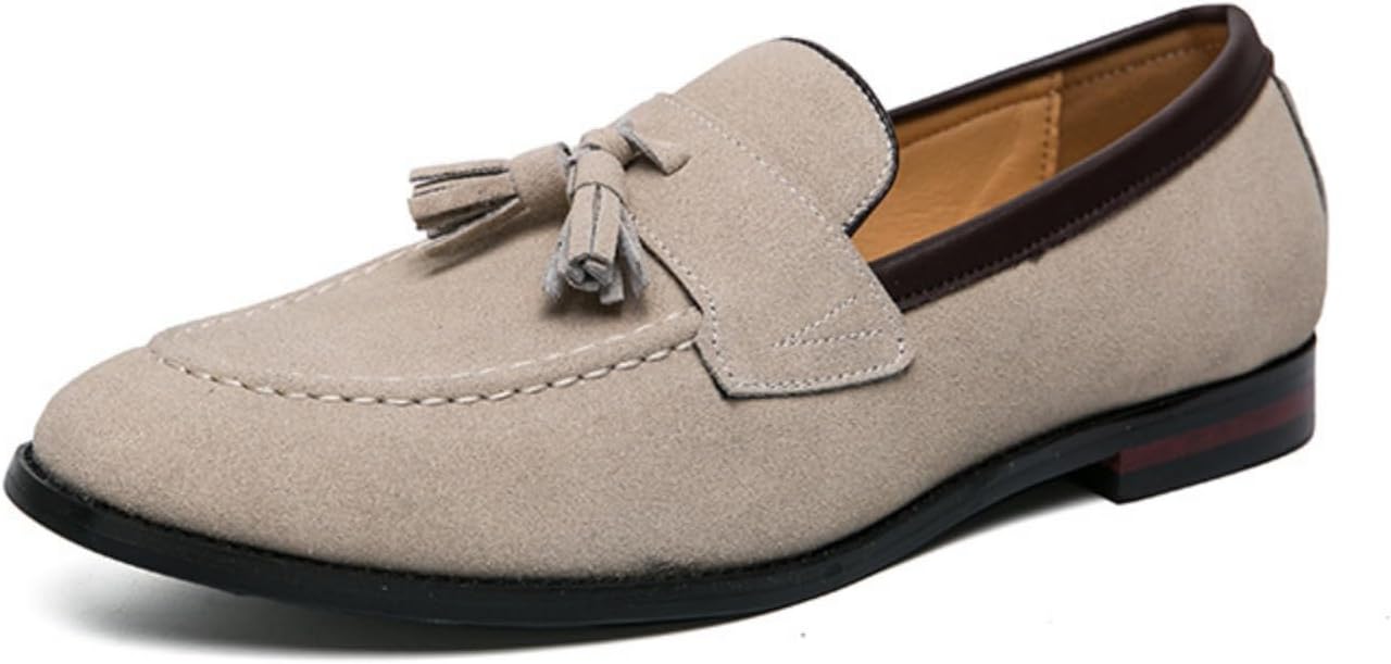 Мужские лоферы в деловом стиле, матовые, с бахромой, повседневные, модные, противоскользящие, из замши, низкие, плоские, подходят для свиданий, балов и роскошных вечерних нарядов Houdbdol, бежевый
Мужские лоферы в деловом стиле, матовые, с бахромой, повседневные, модные, противоскользящие, из замши, низкие, плоские, подходят для свиданий, балов и роскошных вечерних нарядов Houdbdol, бежевый