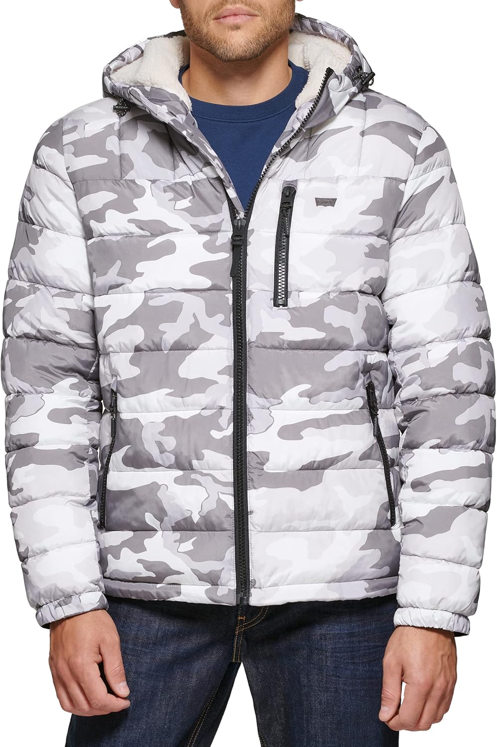 Мужская стеганая куртка Levi's с капюшоном на подкладке из шерпы, White Camouflage
Мужская стеганая куртка Levi's с капюшоном на подкладке из шерпы, White Camouflage