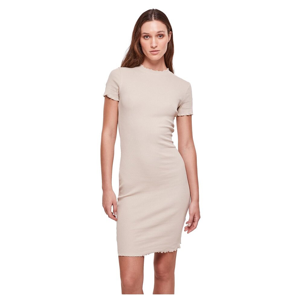 Короткое платье Urban Classics Short Sleeve, бежевый 
Короткое платье Urban Classics Short Sleeve, бежевый