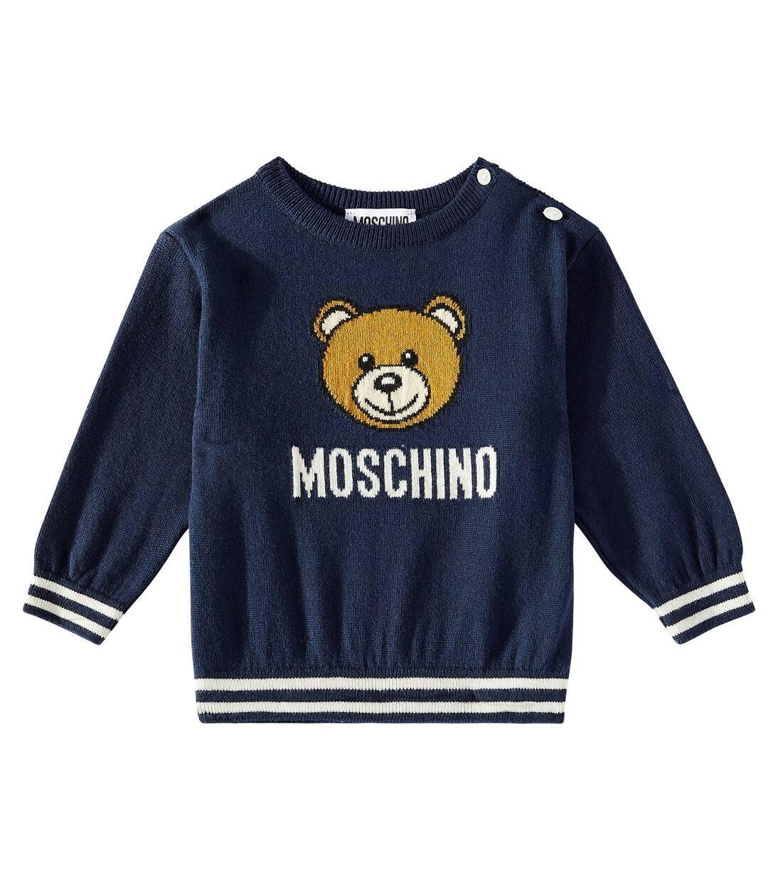 Свитер из хлопка и шерсти с изображением плюшевого мишки Moschino Kids, цвет blu navy
Свитер из хлопка и шерсти с изображением плюшевого мишки Moschino Kids, цвет blu navy