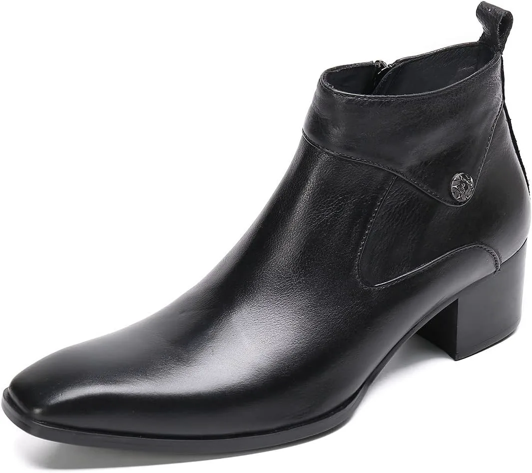 Мужские повседневные ботинки Santimon типа Челси до щиколотки - настоящая кожа, стиль западного ковбоя с молнией сбоку для вечеринки, дискотеки или свадьбы, черный
Мужские повседневные ботинки Santimon типа Челси до щиколотки - настоящая кожа, стиль западного ковбоя с молнией сбоку для вечеринки, дискотеки или свадьбы, черный