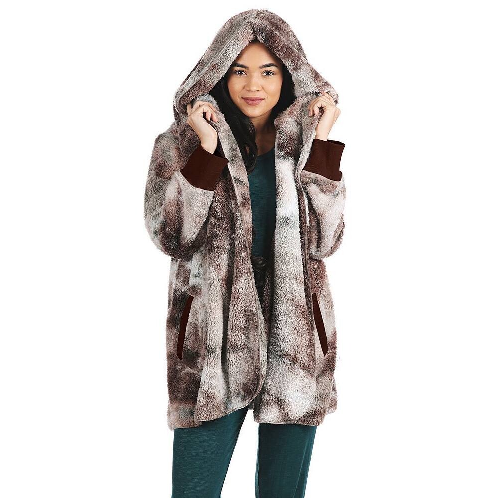 Женский плюшевый кардиган с капюшоном и узором тай-дай MeMoi, мультиколор
Женский плюшевый кардиган с капюшоном и узором тай-дай MeMoi, мультиколор