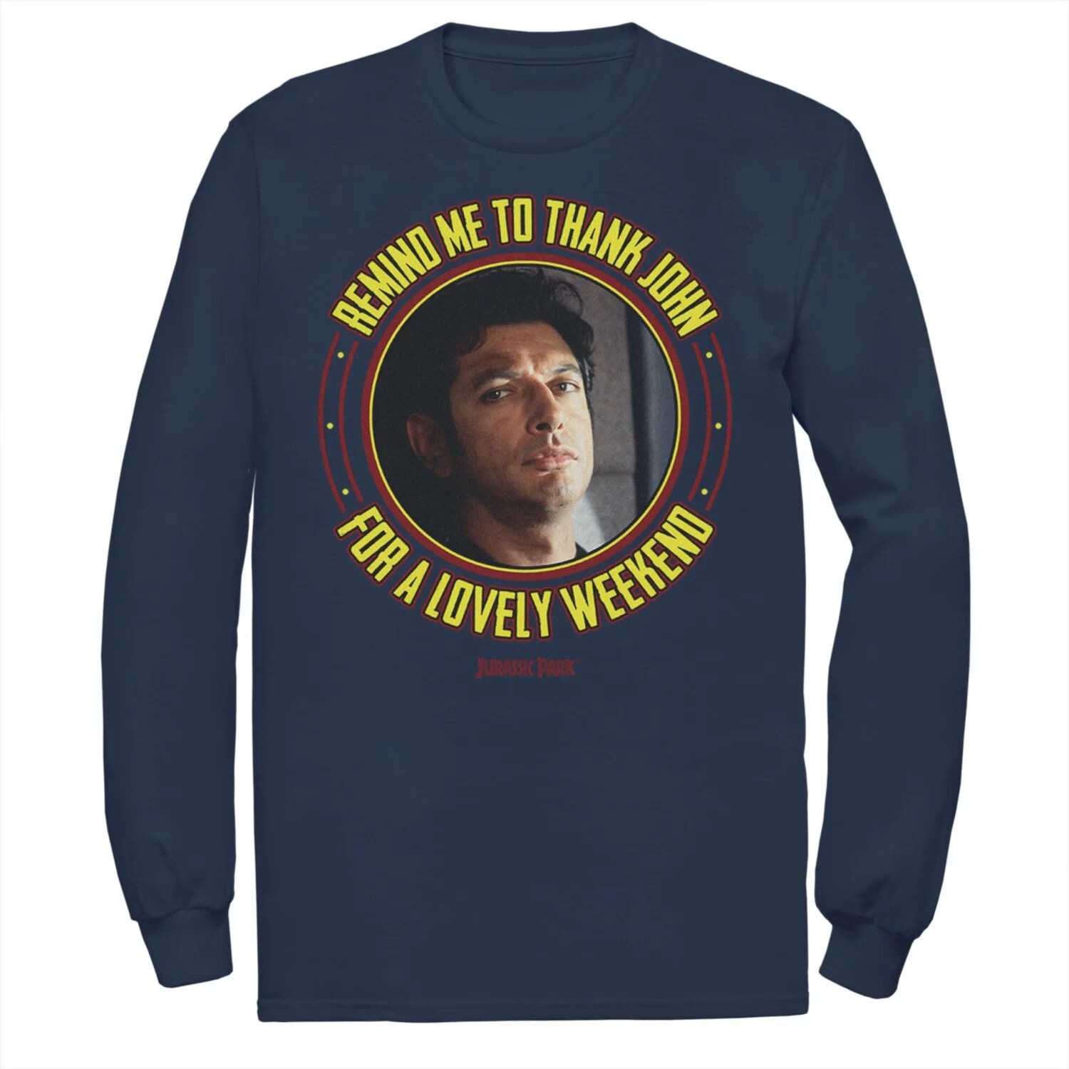 Мужская футболка «Парк Юрского периода» «Напомни мне прототип Джона за футболку с длинными рукавами выходного дня», Синяя Licensed Character, синий
Мужская футболка «Парк Юрского периода» «Напомни мне прототип Джона за футболку с длинными рукавами выходного дня», Синяя Licensed Character, синий