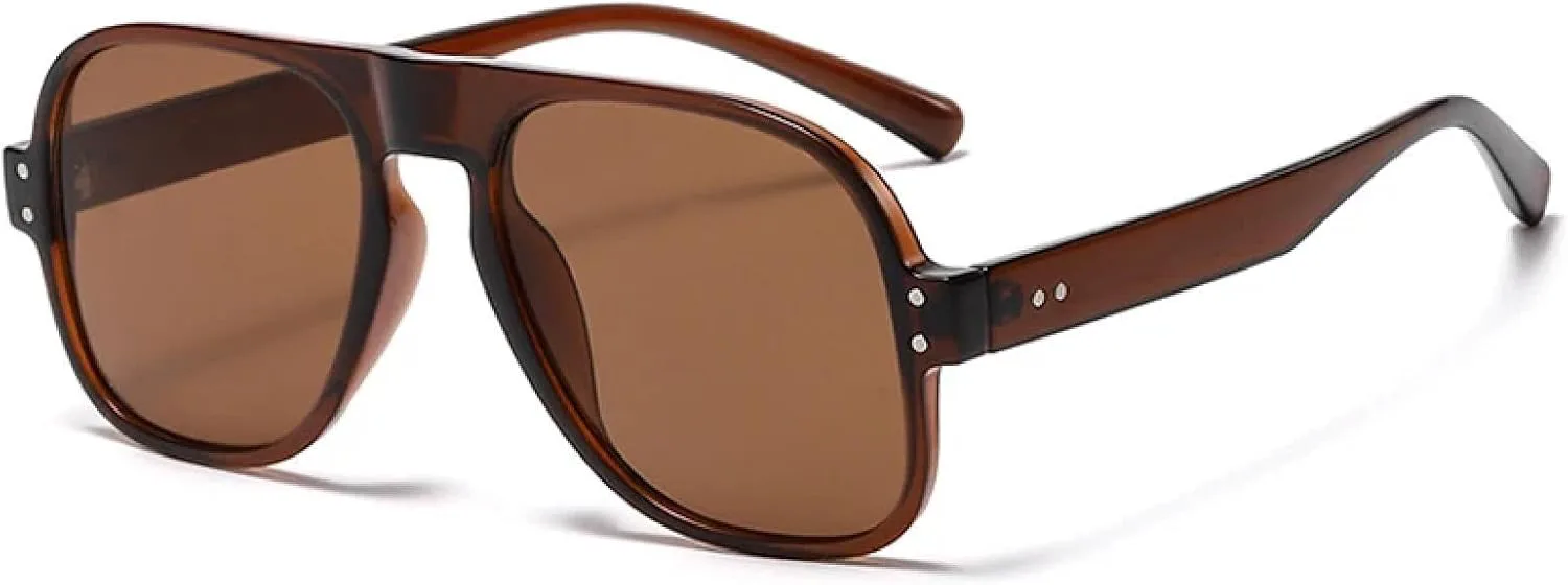 Солнцезащитные очки с защитой от УФ-излучения UV400 для женщин и мужчин | Яркие оттенки с заклепками | для занятий спортом на открытом воздухе DSVIGF, Brown Tea
Солнцезащитные очки с защитой от УФ-излучения UV400 для женщин и мужчин | Яркие оттенки с заклепками | для занятий спортом на открытом воздухе DSVIGF, Brown Tea