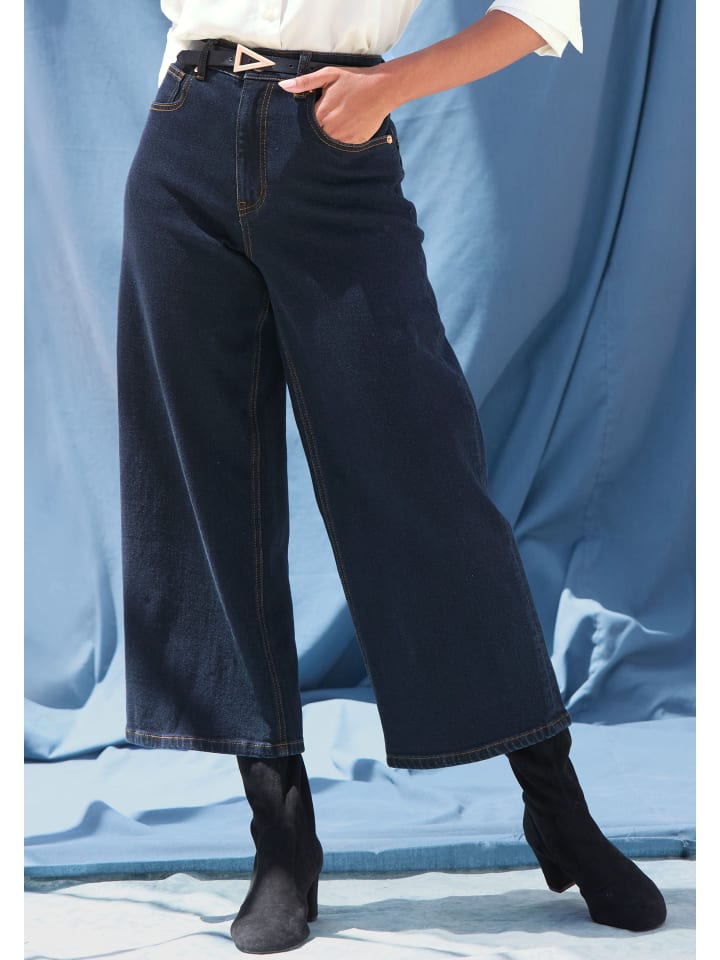 Джинсы 7/8 из темно-синего денима LASCANA
Джинсы 7/8 из темно-синего денима LASCANA