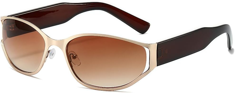 Модные женские солнцезащитные очки ICARA с футуристическими овальными линзами в стиле 2000-х, панк-винтаж, защита от УФ-излучения UV400 — очки для модниц, Golden/Brown
Модные женские солнцезащитные очки ICARA с футуристическими овальными линзами в стиле 2000-х, панк-винтаж, защита от УФ-излучения UV400 — очки для модниц, Golden/Brown