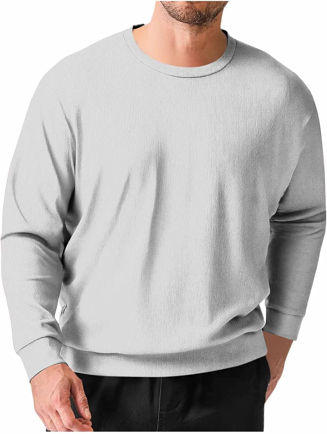 Мужская футболка Cambkatl Basic Ribbed Knit, свободный крой, длинный рукав
Мужская футболка Cambkatl Basic Ribbed Knit, свободный крой, длинный рукав