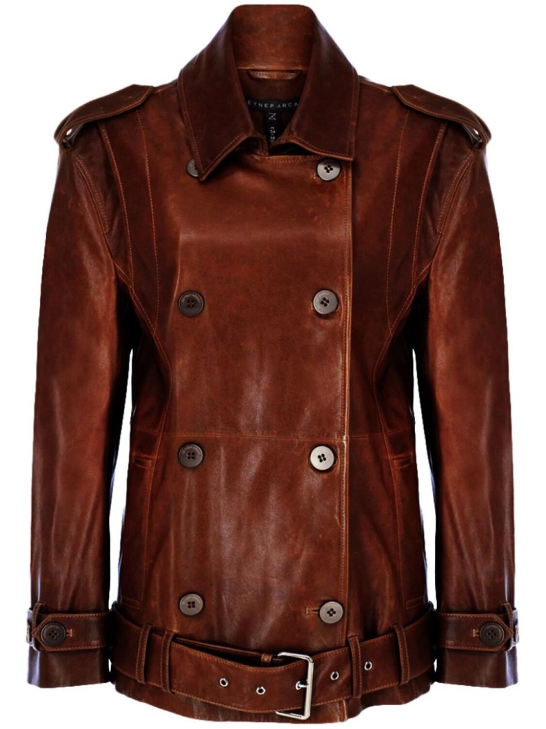 Двубортный кожаный пиджак ZEYNEP ARCAY, коричневый
Двубортный кожаный пиджак ZEYNEP ARCAY, коричневый