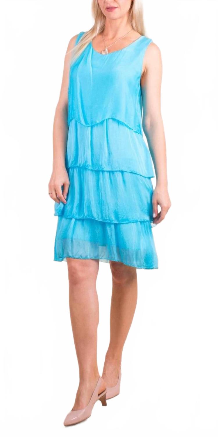 Бирюзовое шелковое платье GIGI MODA
Бирюзовое шелковое платье GIGI MODA