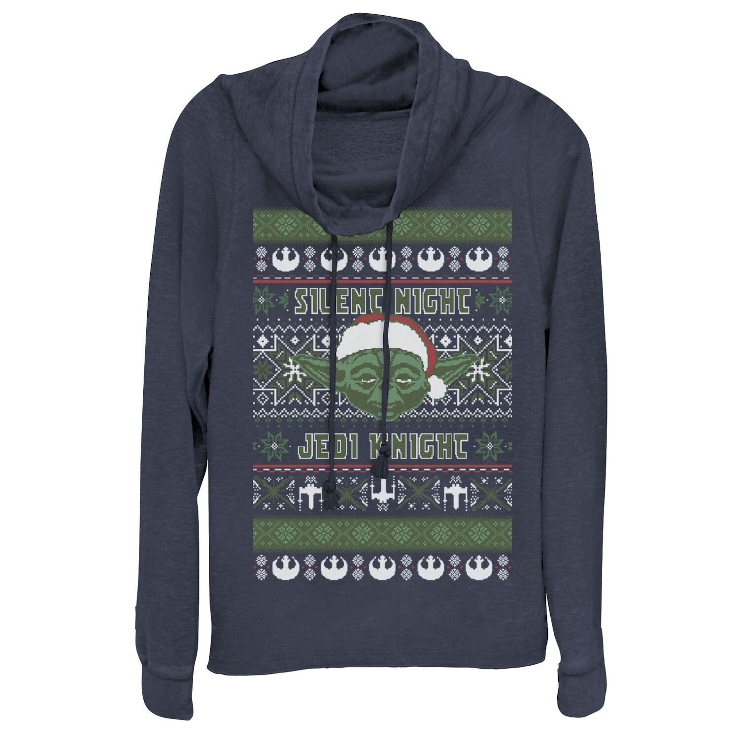Детский рождественский свитер с капюшоном «Звездные войны Йода Тихая ночь» Licensed Character