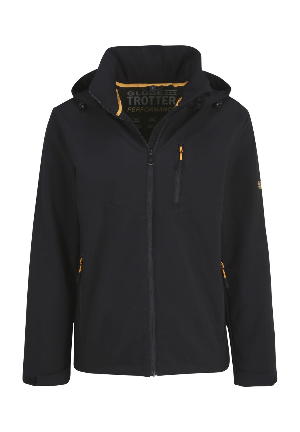 Куртка Softshell, съемный капюшон, однотонная, мужская Globetrotter, черный
Куртка Softshell, съемный капюшон, однотонная, мужская Globetrotter, черный