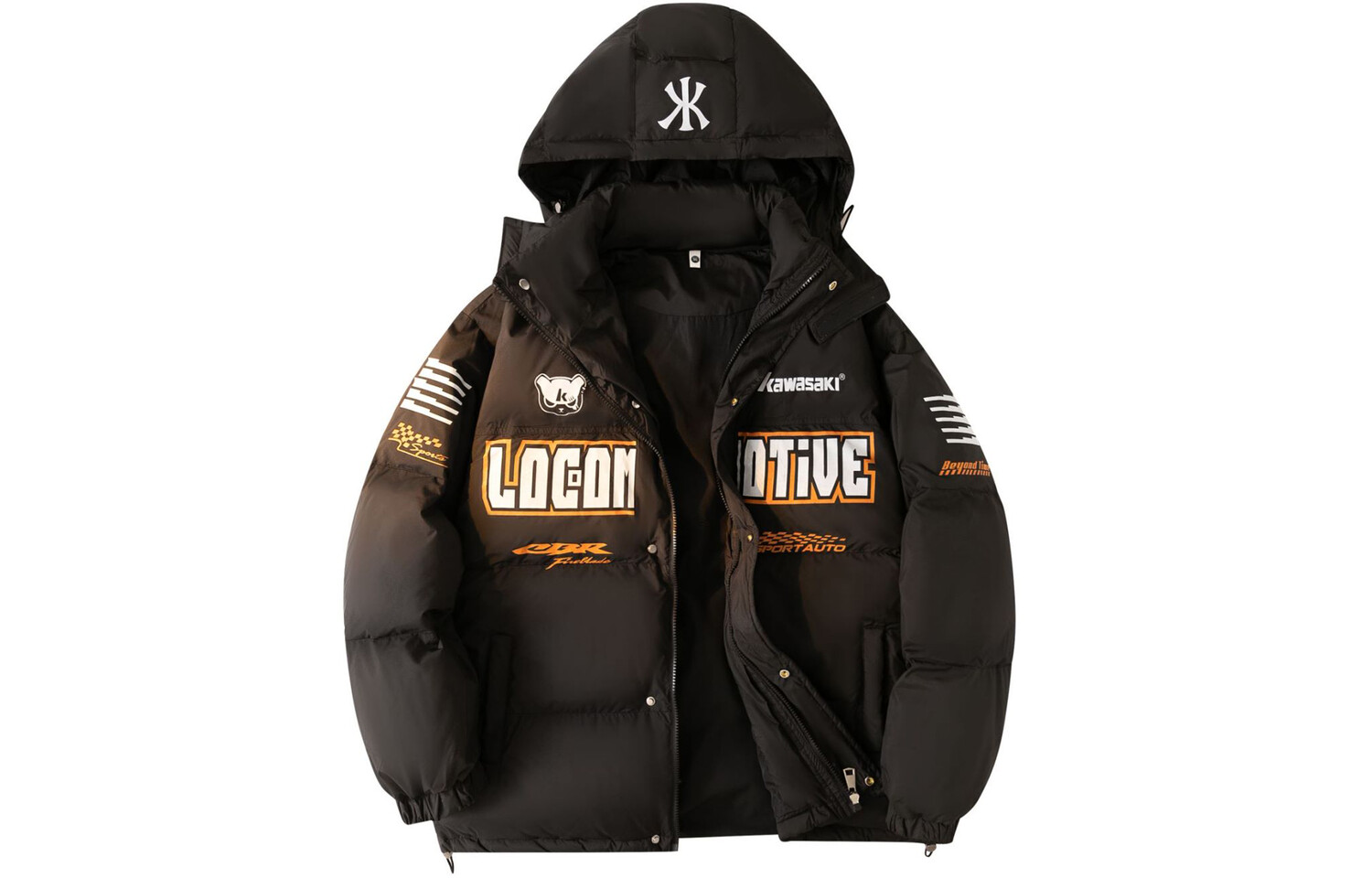 Пуховик унисекс Kawasaki, черный
Пуховик унисекс Kawasaki, черный