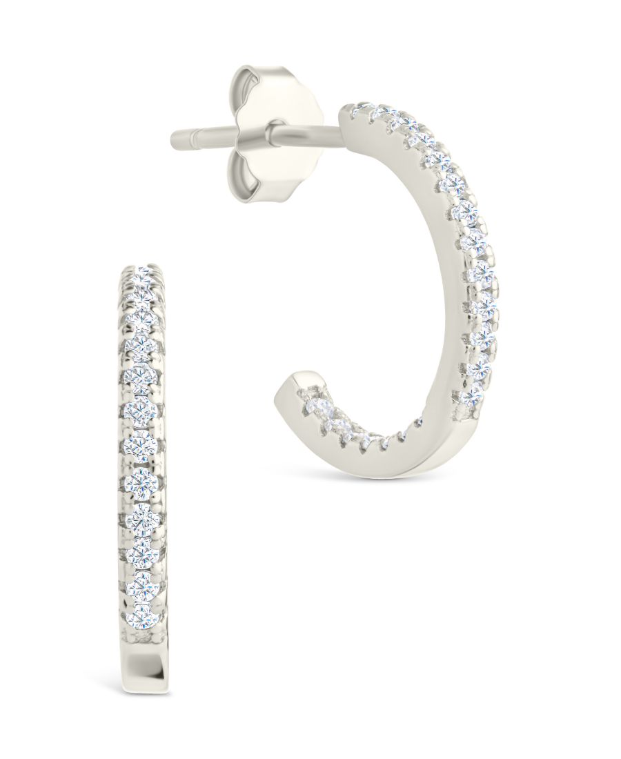 Серьги-кольца из стерлингового серебра с тонкой оправой Sterling Forever, Silver
Серьги-кольца из стерлингового серебра с тонкой оправой Sterling Forever, Silver