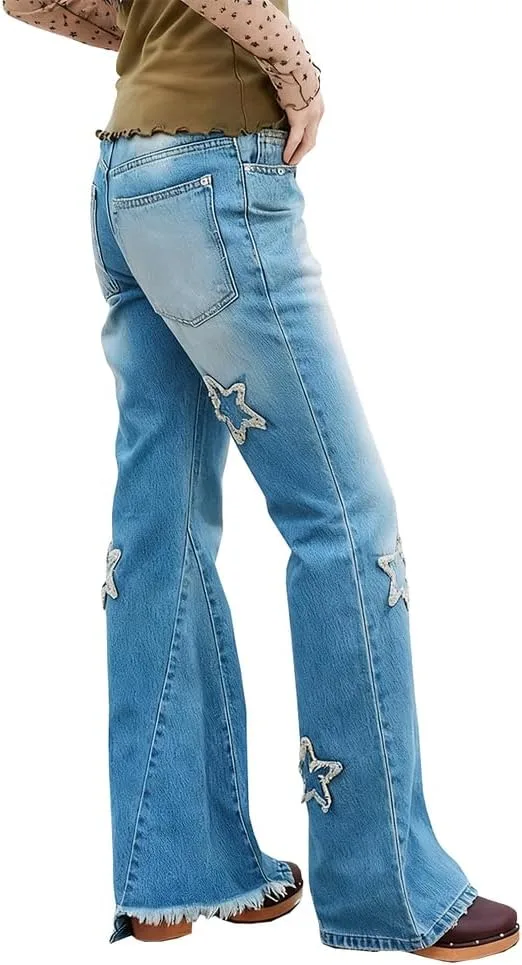 Женские джинсы low-rise bootcut с вышивкой звездами TACSTRUN
Женские джинсы low-rise bootcut с вышивкой звездами TACSTRUN