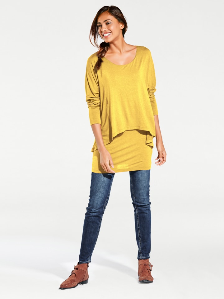 Рубашка с круглым вырезом солнечно-желтого цвета Heine
Рубашка с круглым вырезом солнечно-желтого цвета Heine