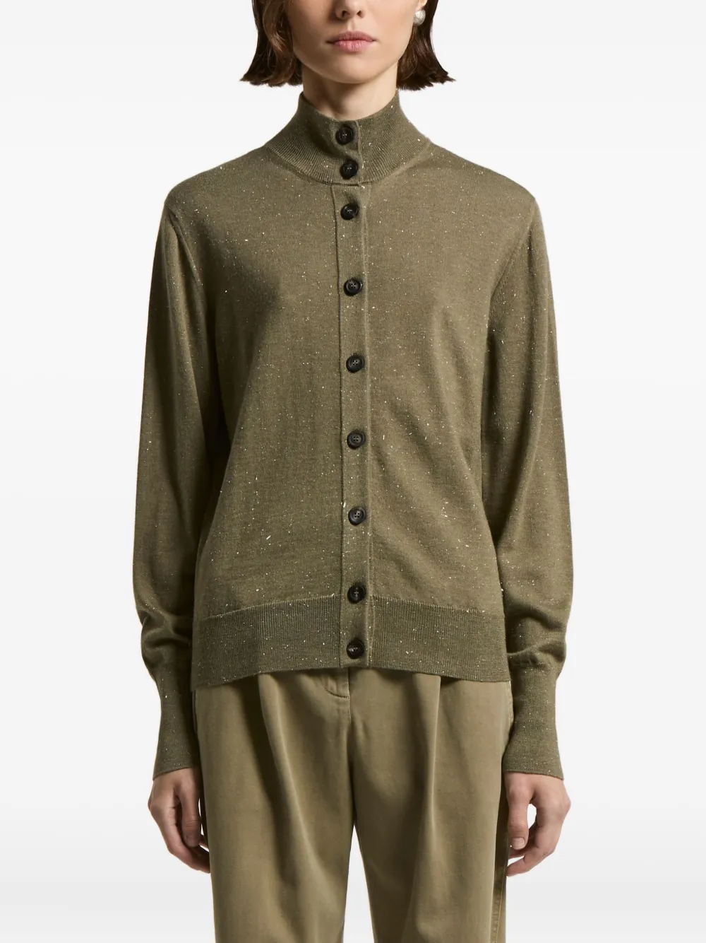 Кардиган с высоким воротником Peserico, зеленый
Кардиган с высоким воротником Peserico, зеленый