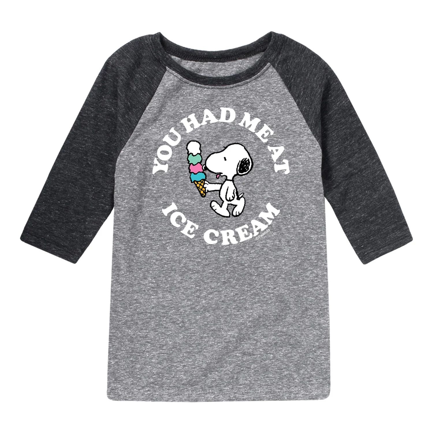 Футболка реглан с рисунком Peanuts Had Me At Ice Cream для мальчиков 8–20 лет Licensed Character
Футболка реглан с рисунком Peanuts Had Me At Ice Cream для мальчиков 8–20 лет Licensed Character