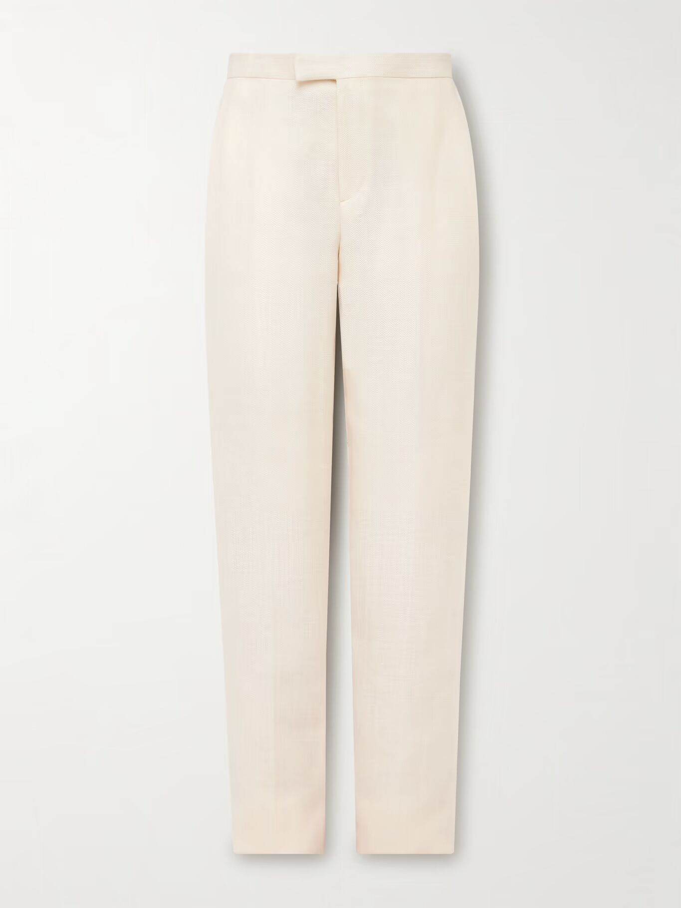 Облегающие брюки с узором «в ёлочку» из смеси льна и шелка FAVOURBROOK, кремовый
Облегающие брюки с узором «в ёлочку» из смеси льна и шелка FAVOURBROOK, кремовый