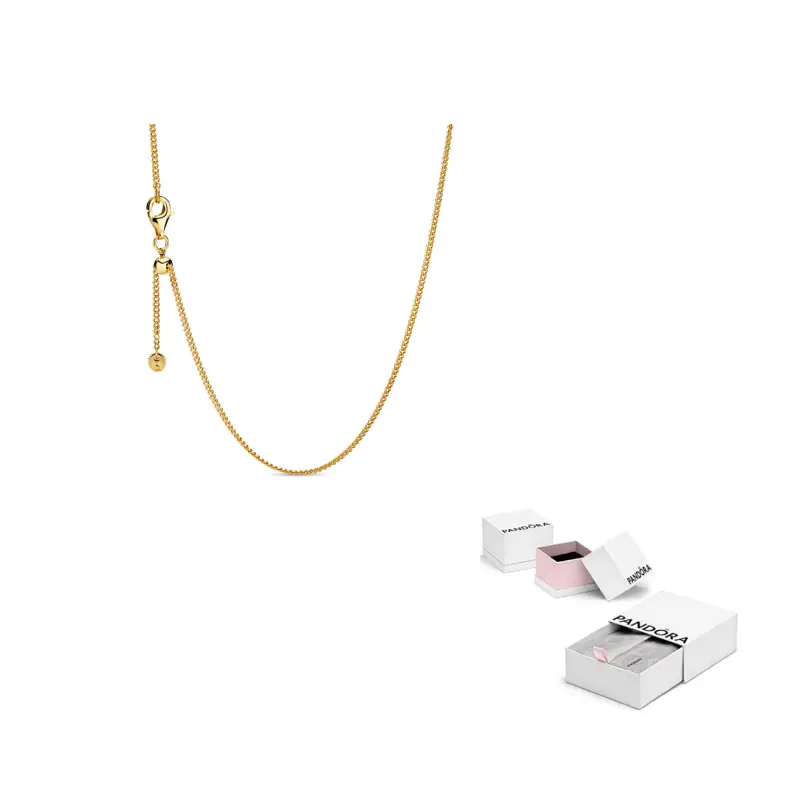 Pandora Золотое покрытие медно-серебряный сплав ожерелье Women's Gold