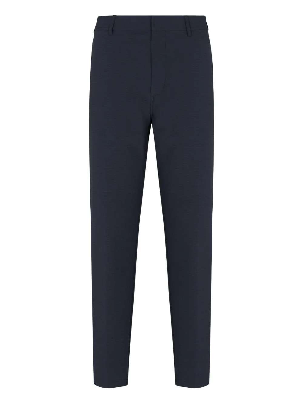 Текстурированные брюки с плоским передом EMPORIO ARMANI, синий 
Текстурированные брюки с плоским передом EMPORIO ARMANI, синий