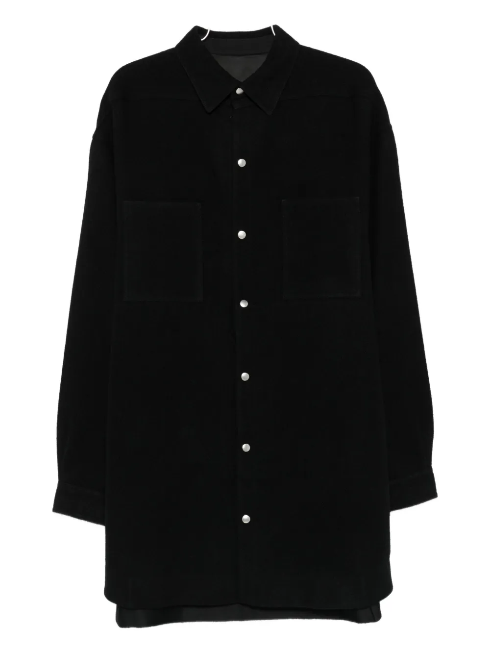 Пиджак-рубашка с застежкой на пуговицы Rick Owens, черный
Пиджак-рубашка с застежкой на пуговицы Rick Owens, черный