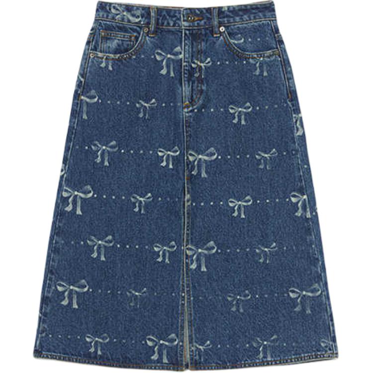 Джинсовая юбка с принтом в виде банта Self-portrait, синий деним
Джинсовая юбка с принтом в виде банта Self-portrait, синий деним