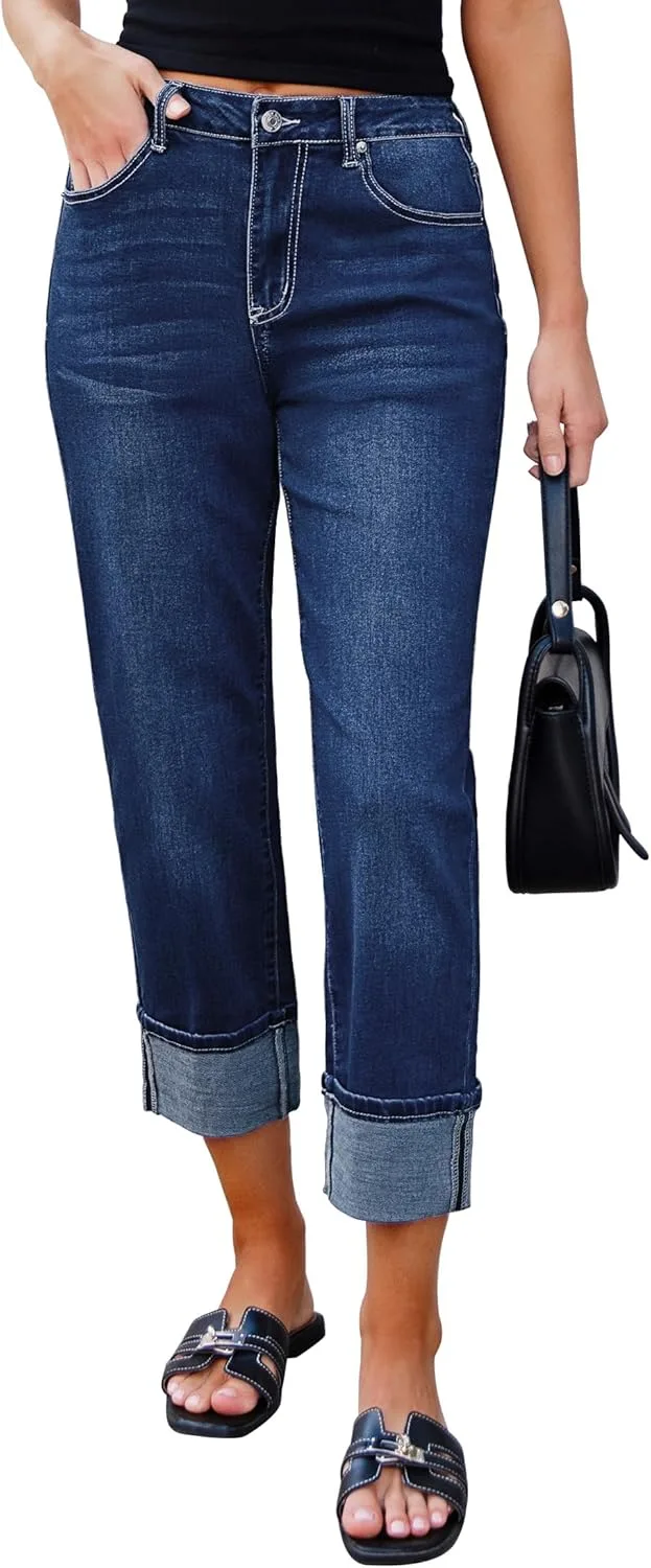 Прямые джинсы Luvamia для женщин, укороченные, с высокой талией
Прямые джинсы Luvamia для женщин, укороченные, с высокой талией